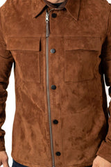Men's leather jacket Damian Camel Suede