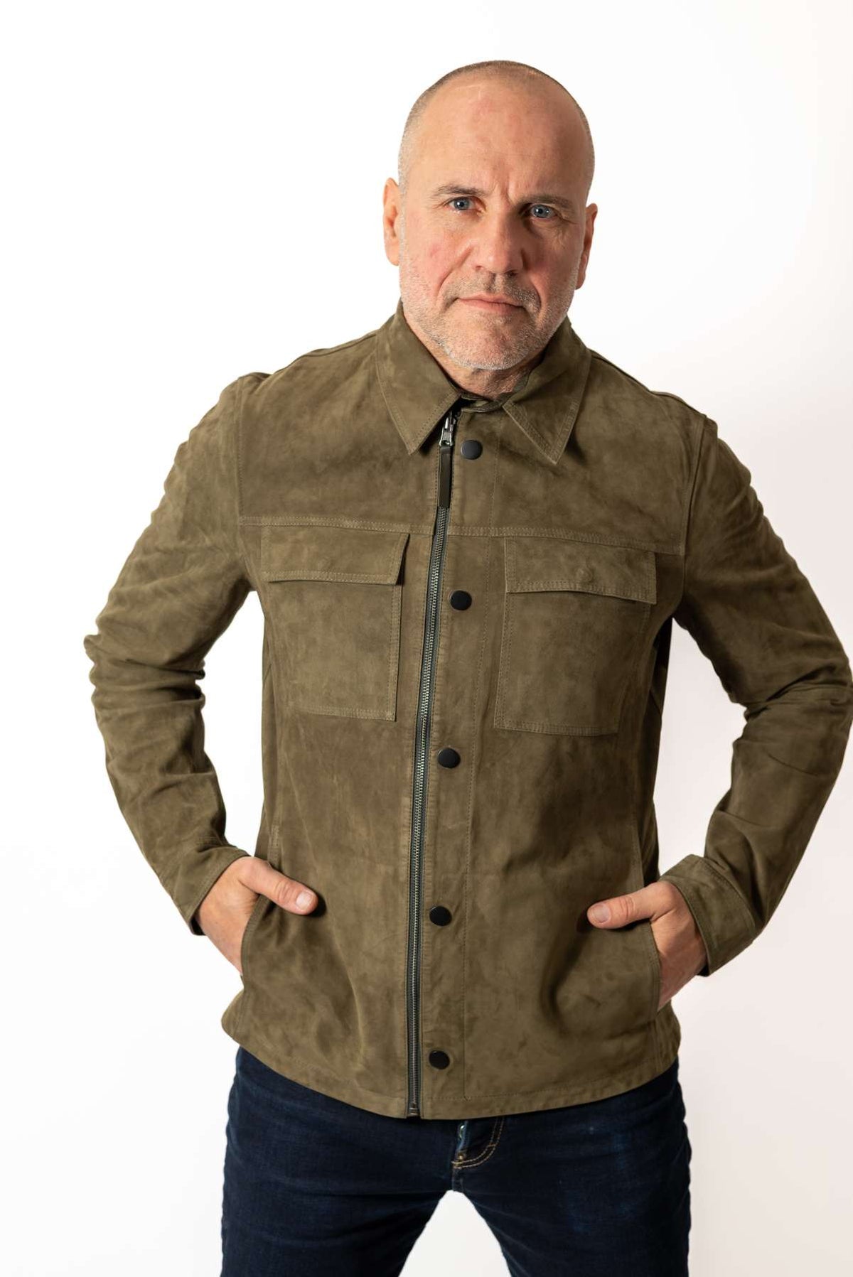Men's leather jacket Damian Green Suede
