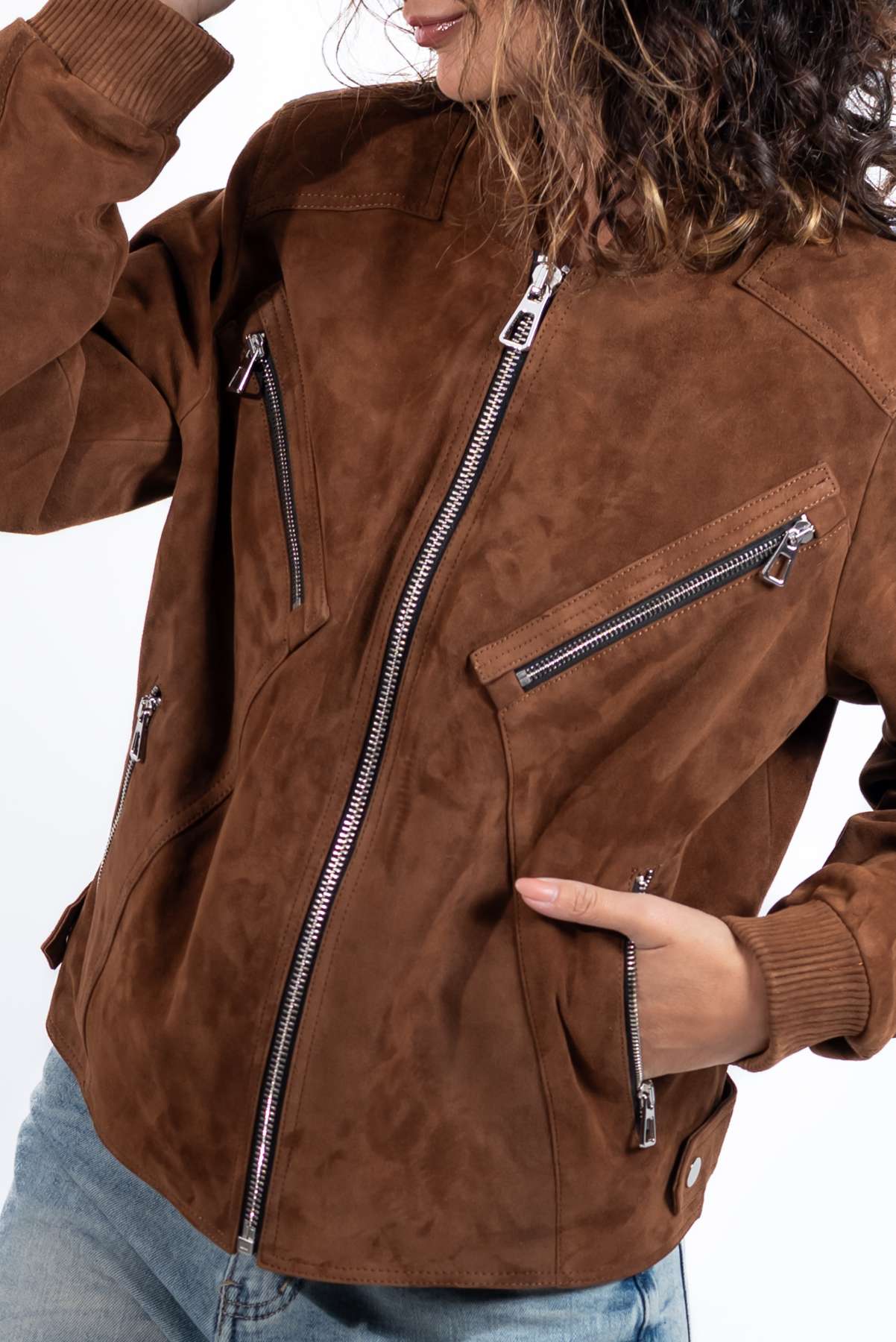 Leather suede jacket Angie