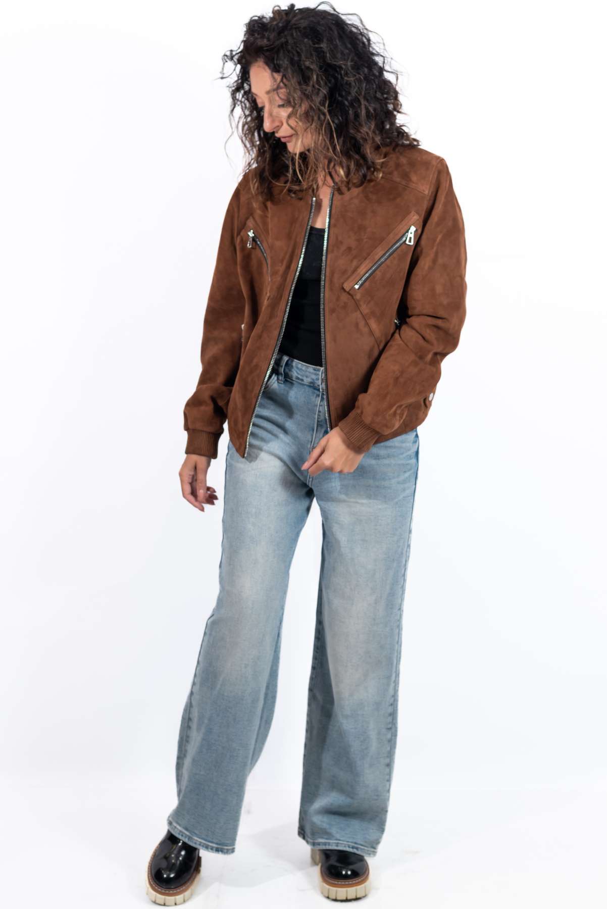 Leather suede jacket Angie