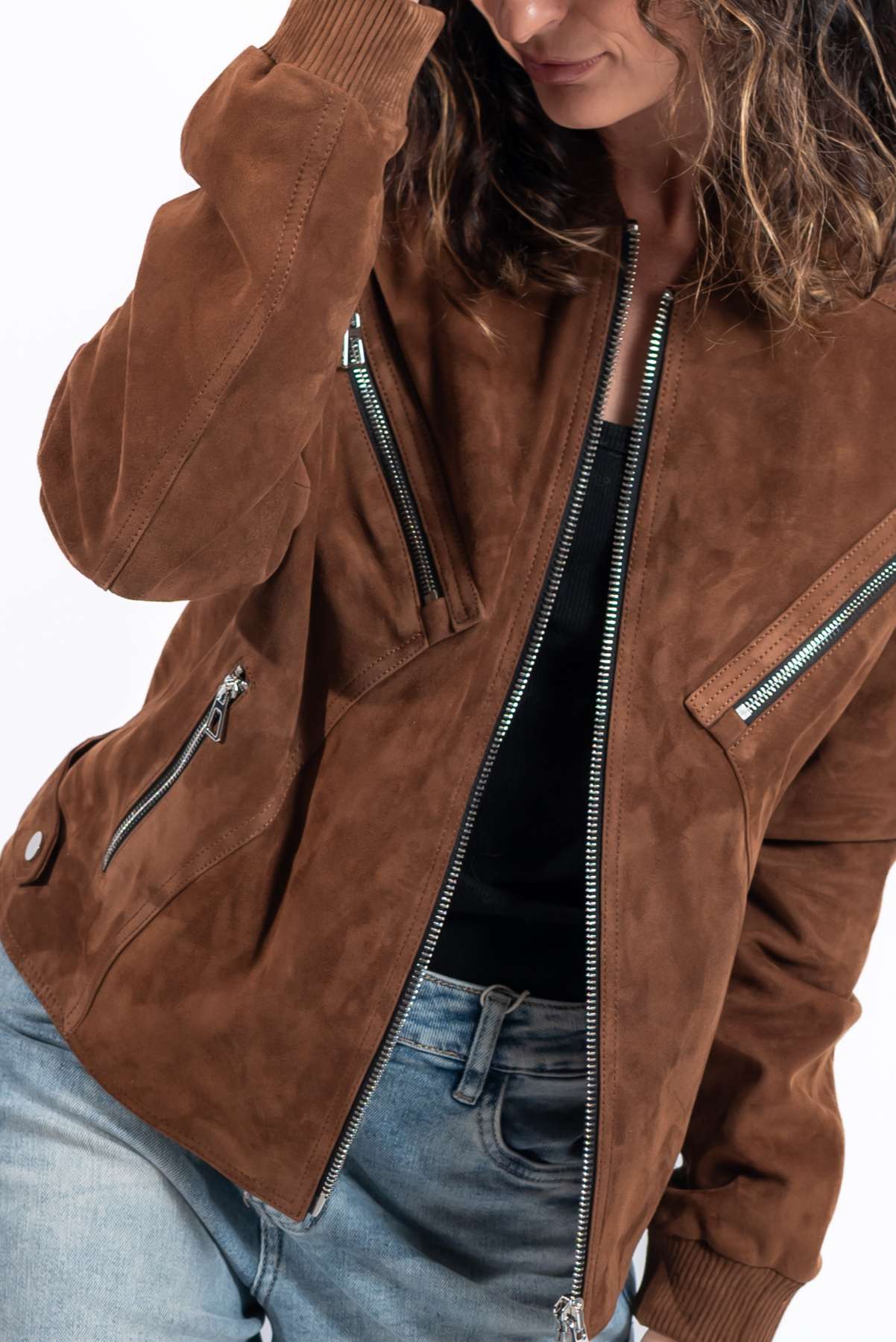 Leather suede jacket Angie