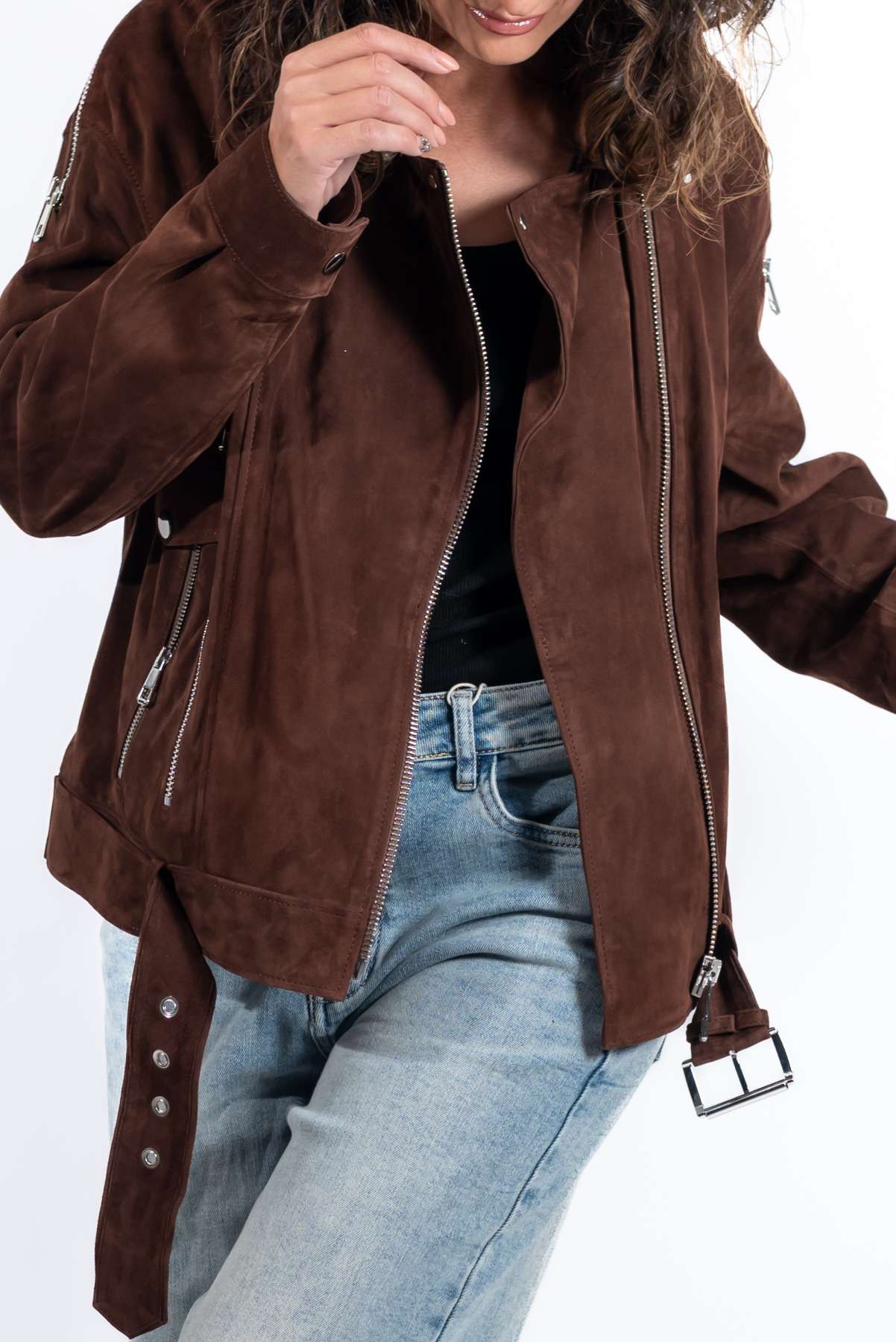 Leather suede jacket Antonia