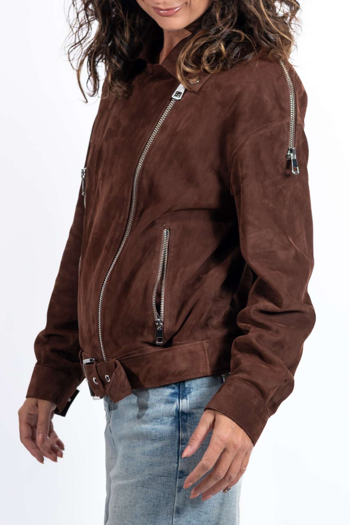 Leather suede jacket Antonia