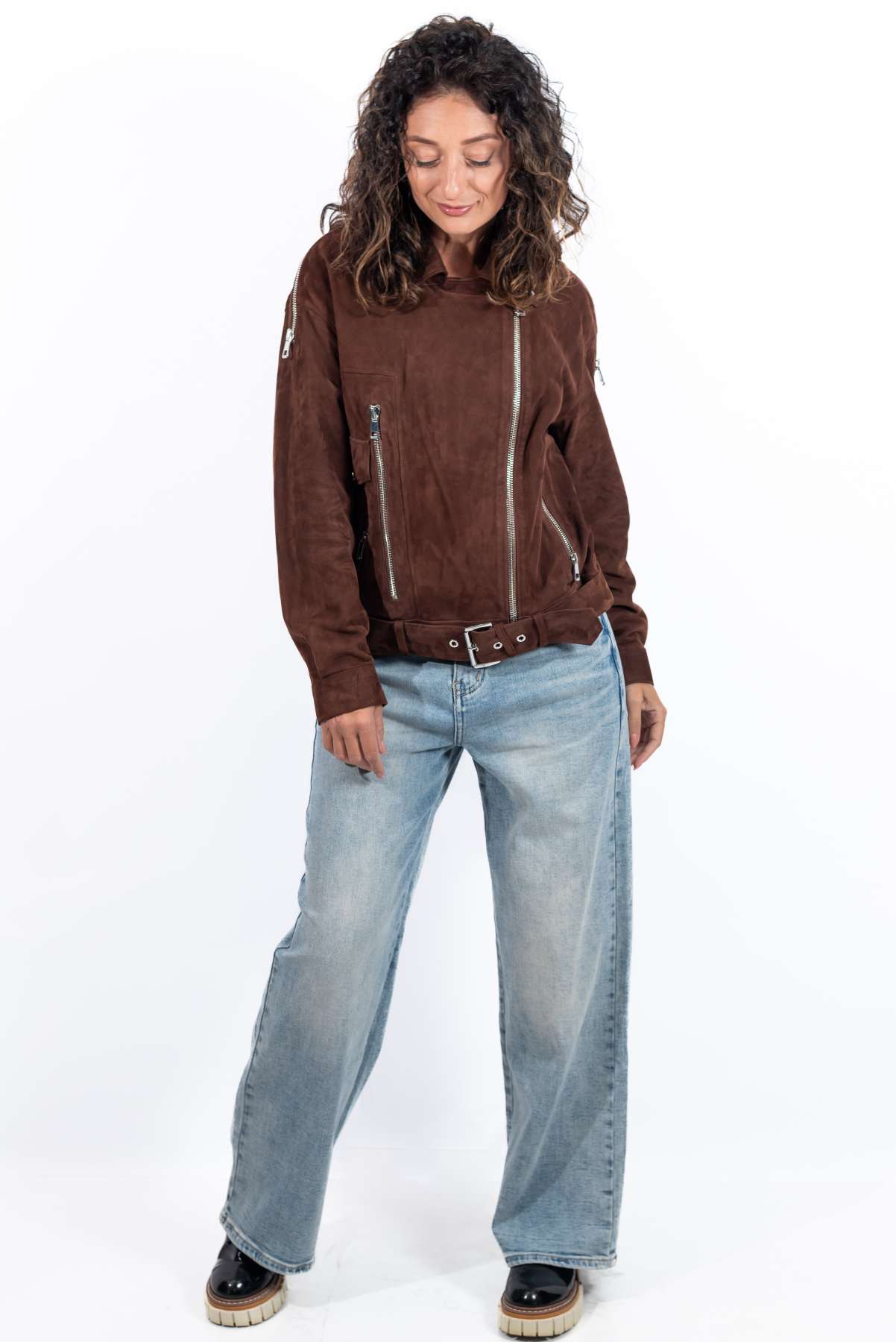 Leather suede jacket Antonia