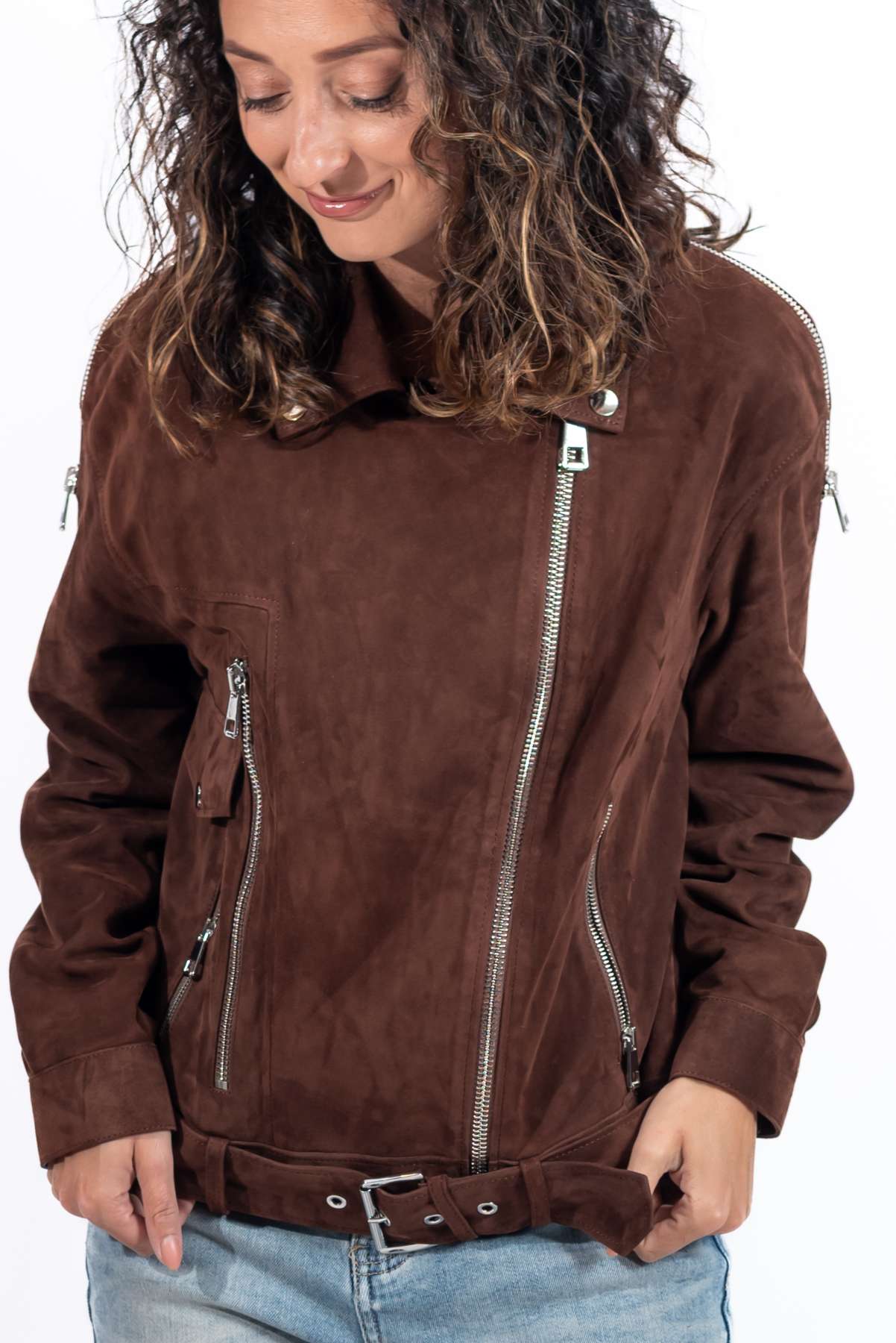 Leather suede jacket Antonia