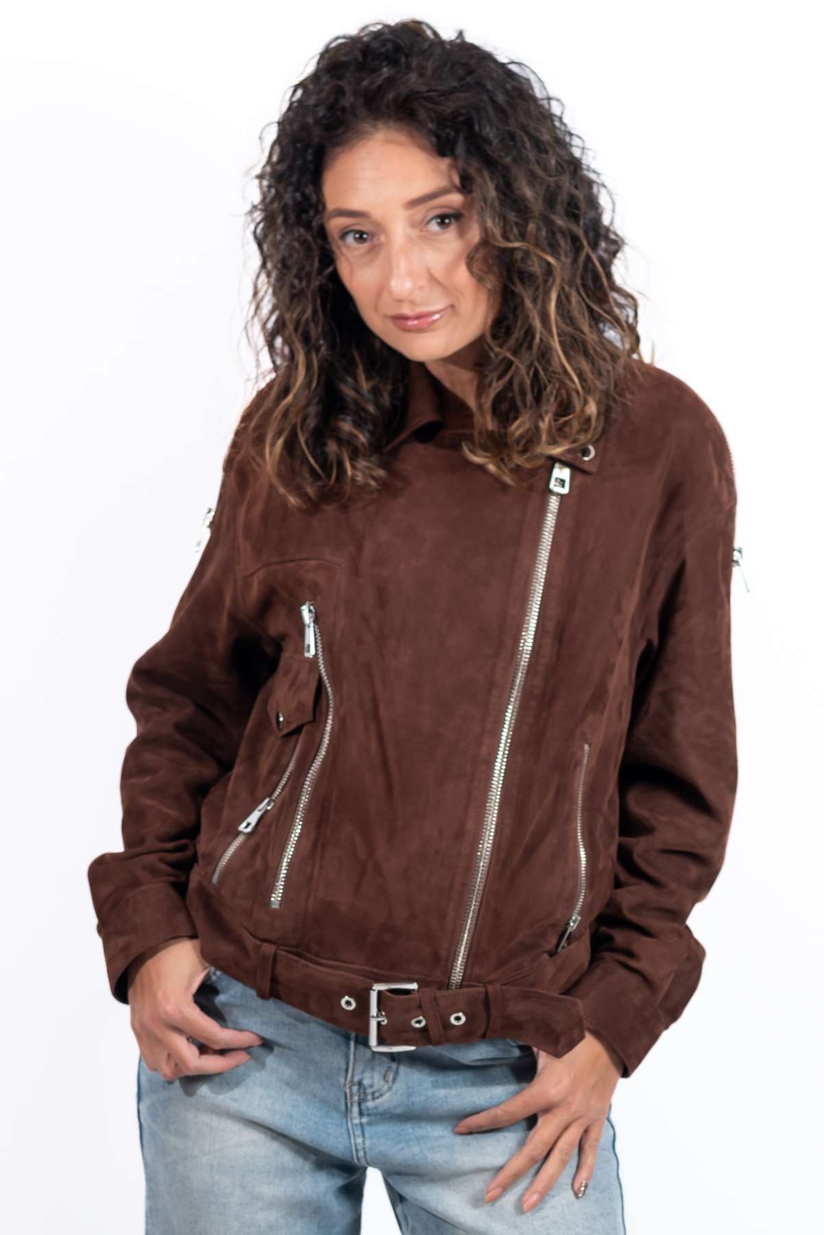 Leather suede jacket Antonia