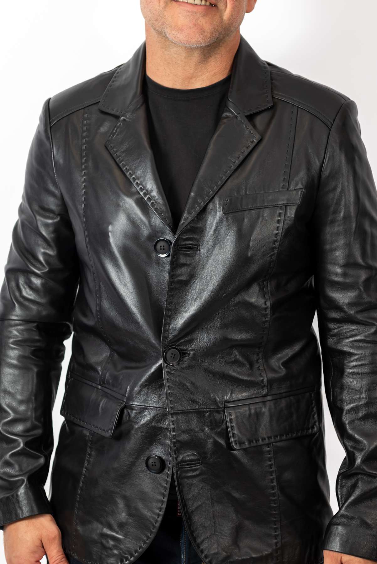 Men's Leather Jacket type Blazer
