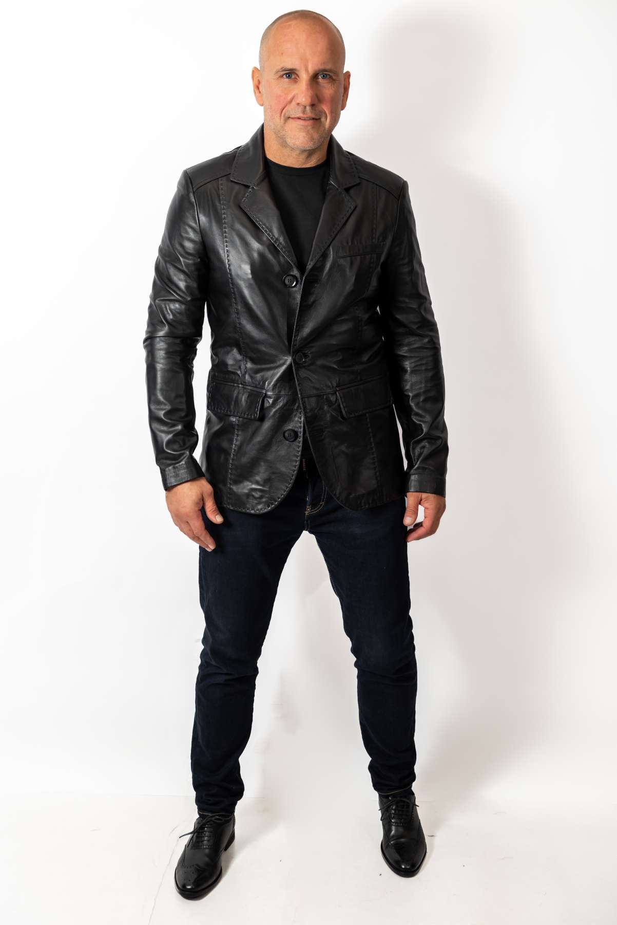 Men's Leather Jacket type Blazer