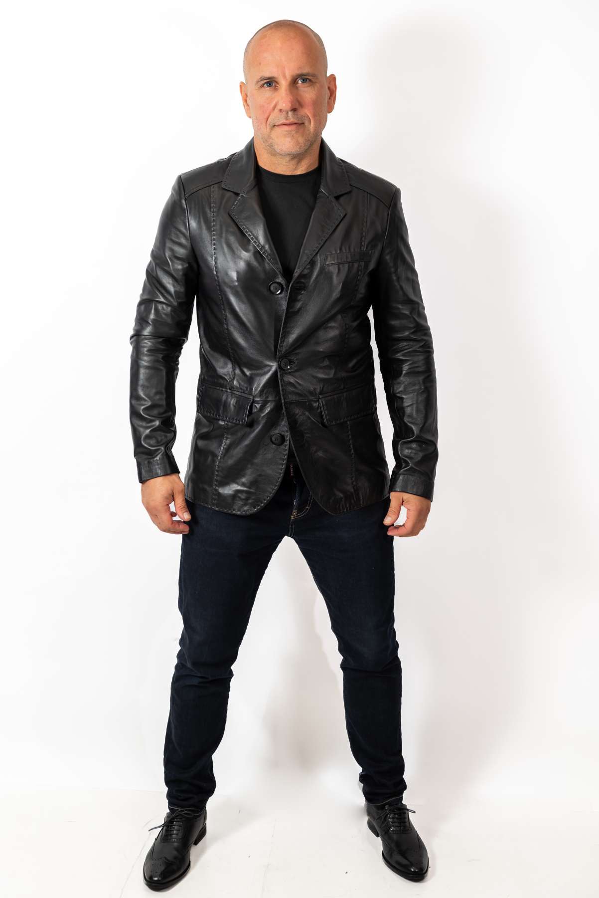 Men's Leather Jacket type Blazer