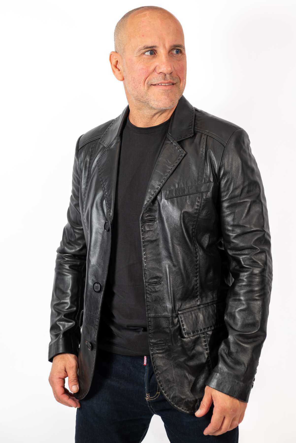 Men's Leather Jacket type Blazer
