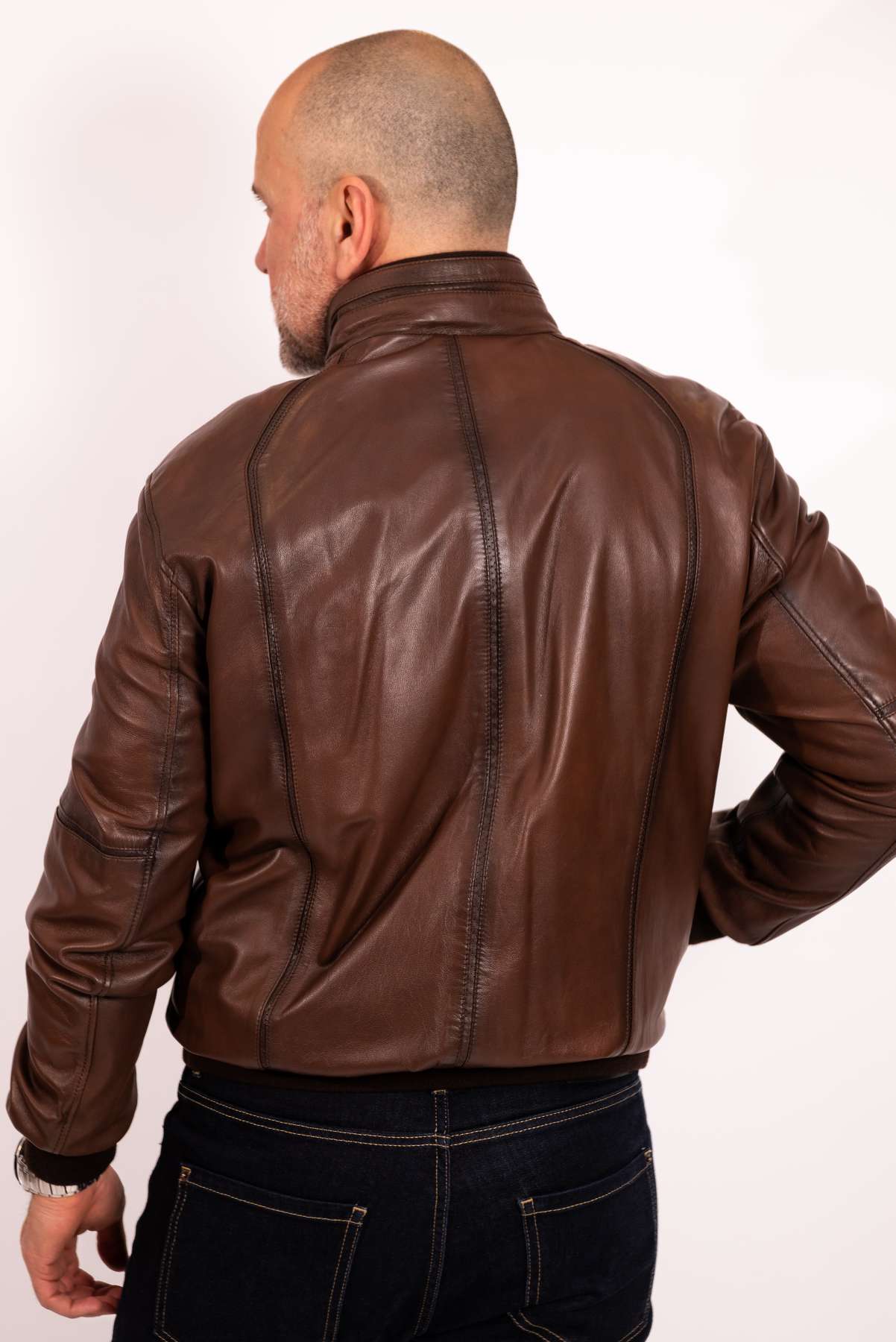 Men's leather Bomber jacket Dani