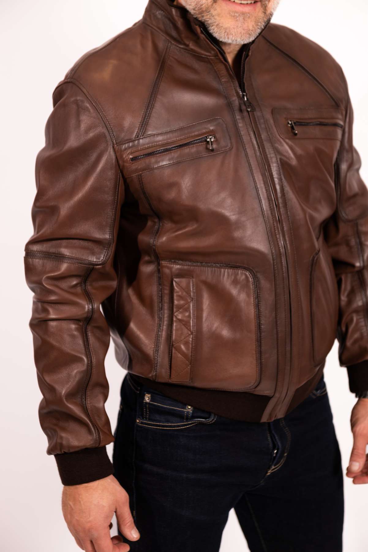 Men's leather Bomber jacket Dani