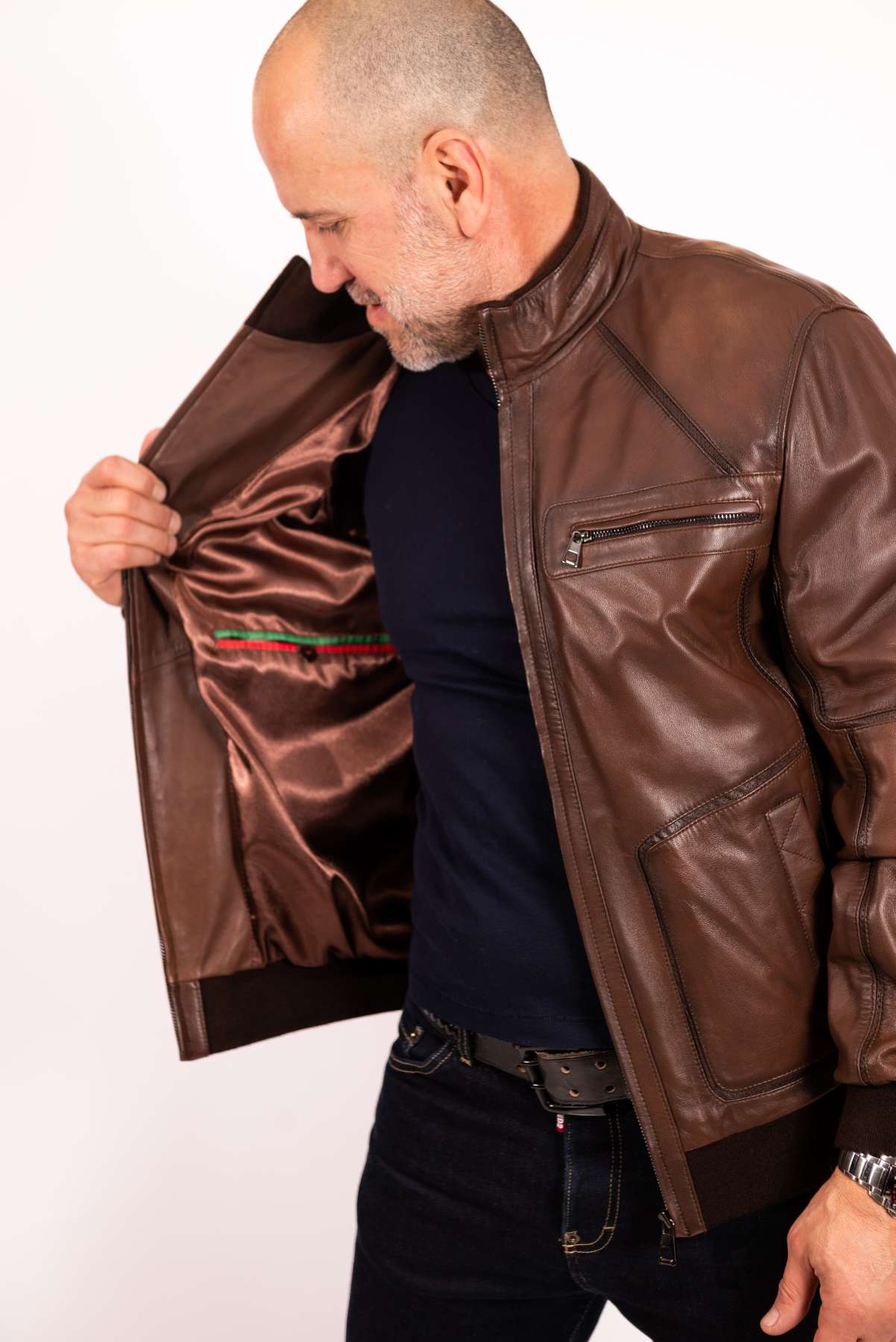 Men's leather Bomber jacket Dani