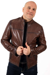 Men's leather jacket Valery Brown