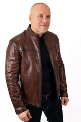 Men's leather jacket Valery Brown