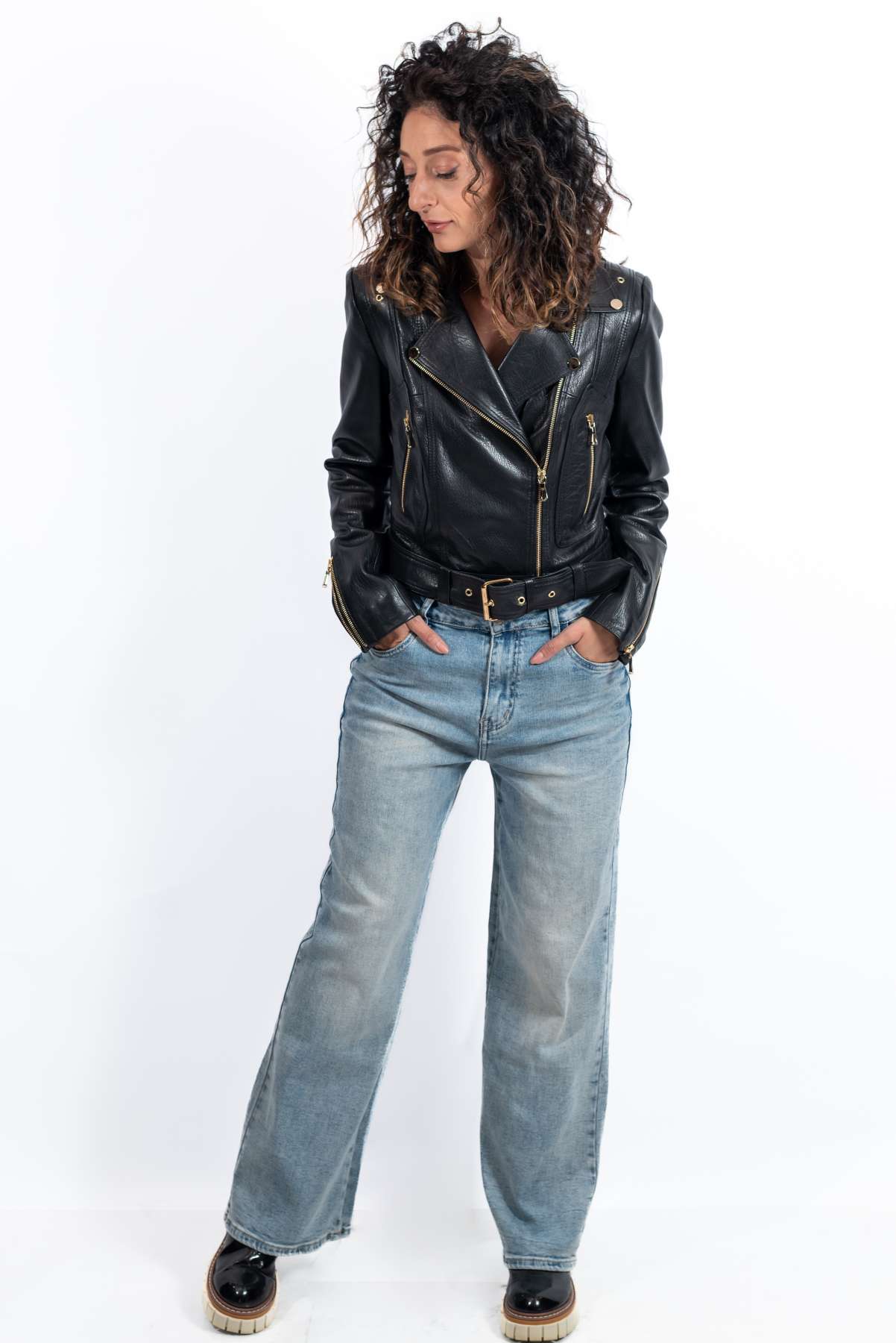Women's leather jacket Alessa Black