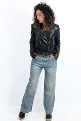 Women's leather jacket Alessa Black