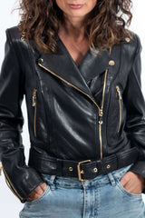 Women's leather jacket Alessa Black