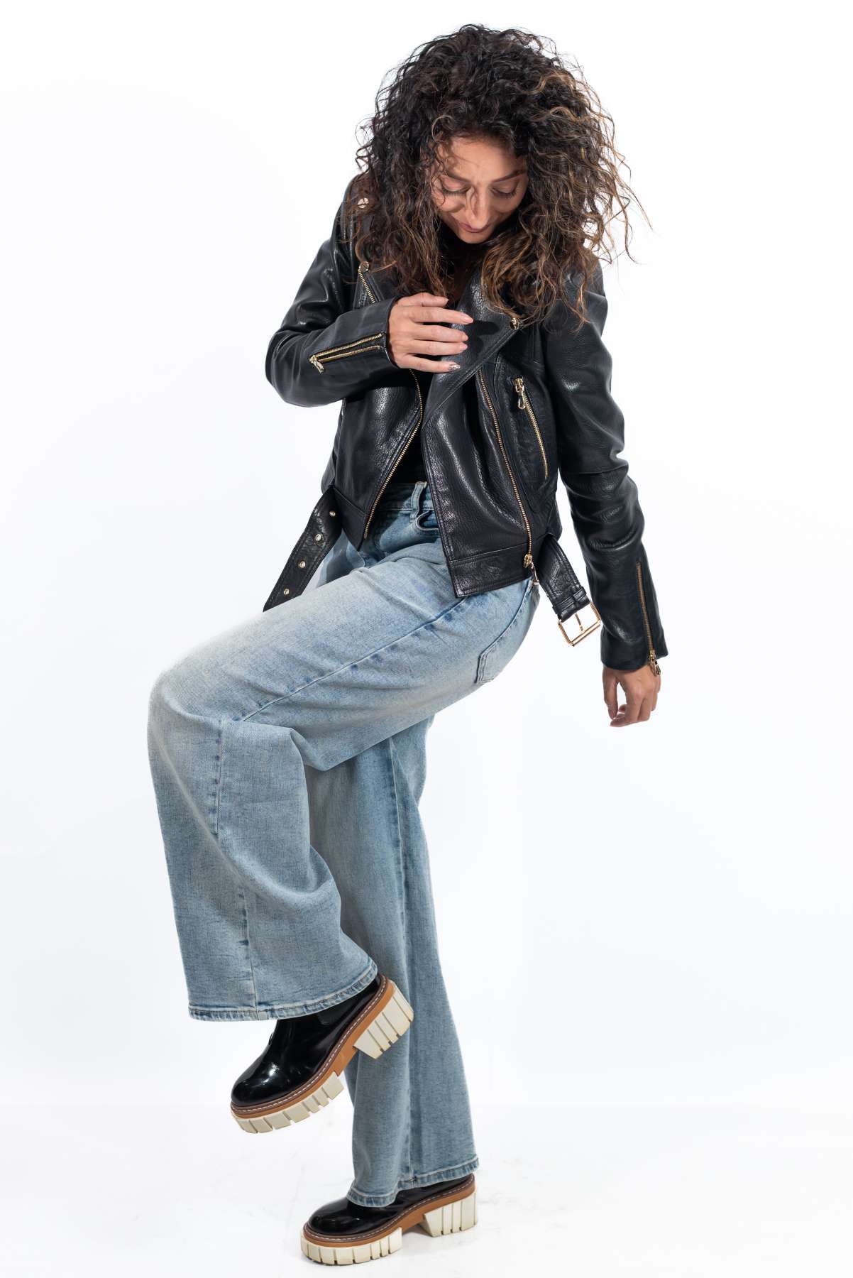 Women's leather jacket Alessa Black