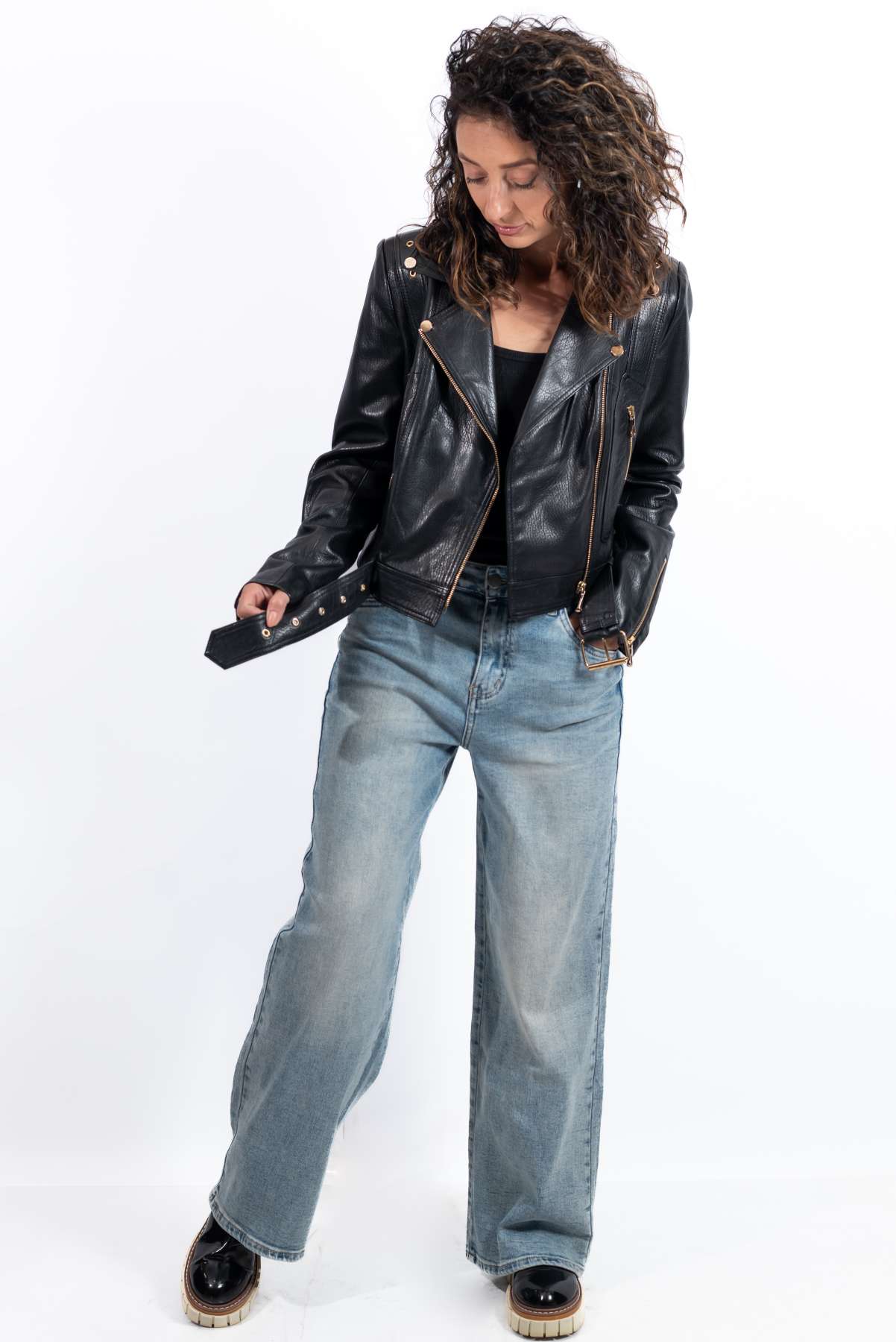 Women's leather jacket Alessa Black