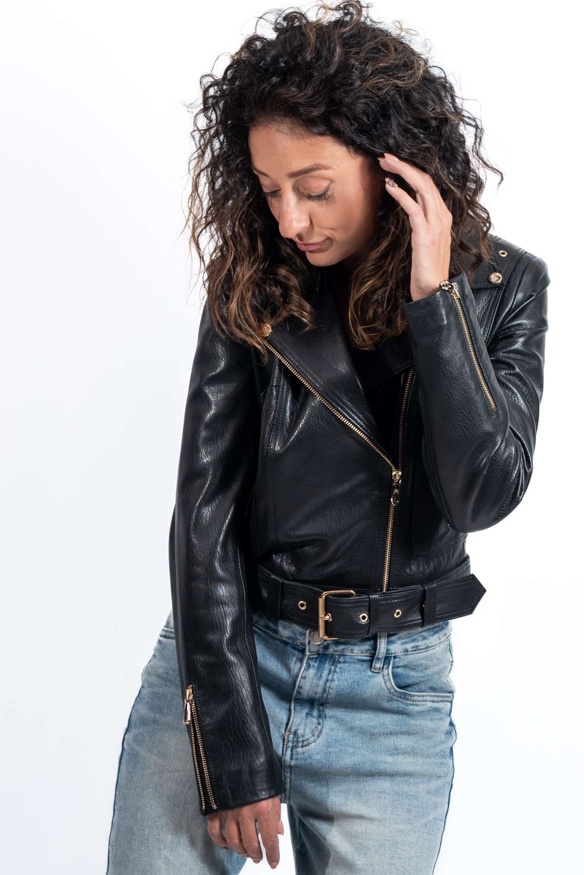 Women's leather jacket Alessa Black