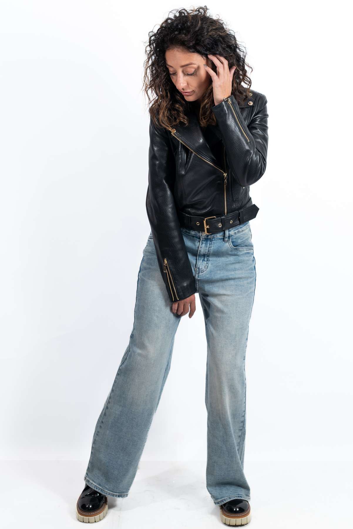 Women's leather jacket Alessa Black