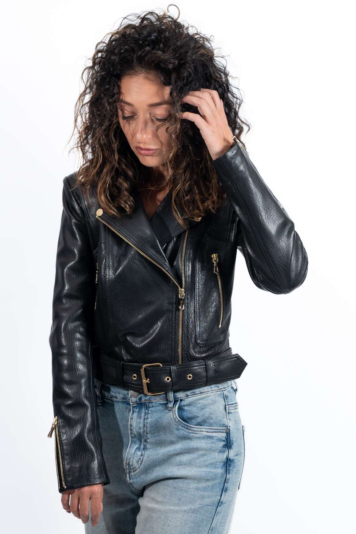 Women's leather jacket Alessa Black