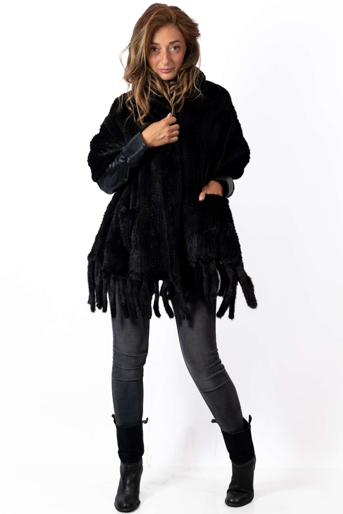 Women's exclusive knitted mink Scarf