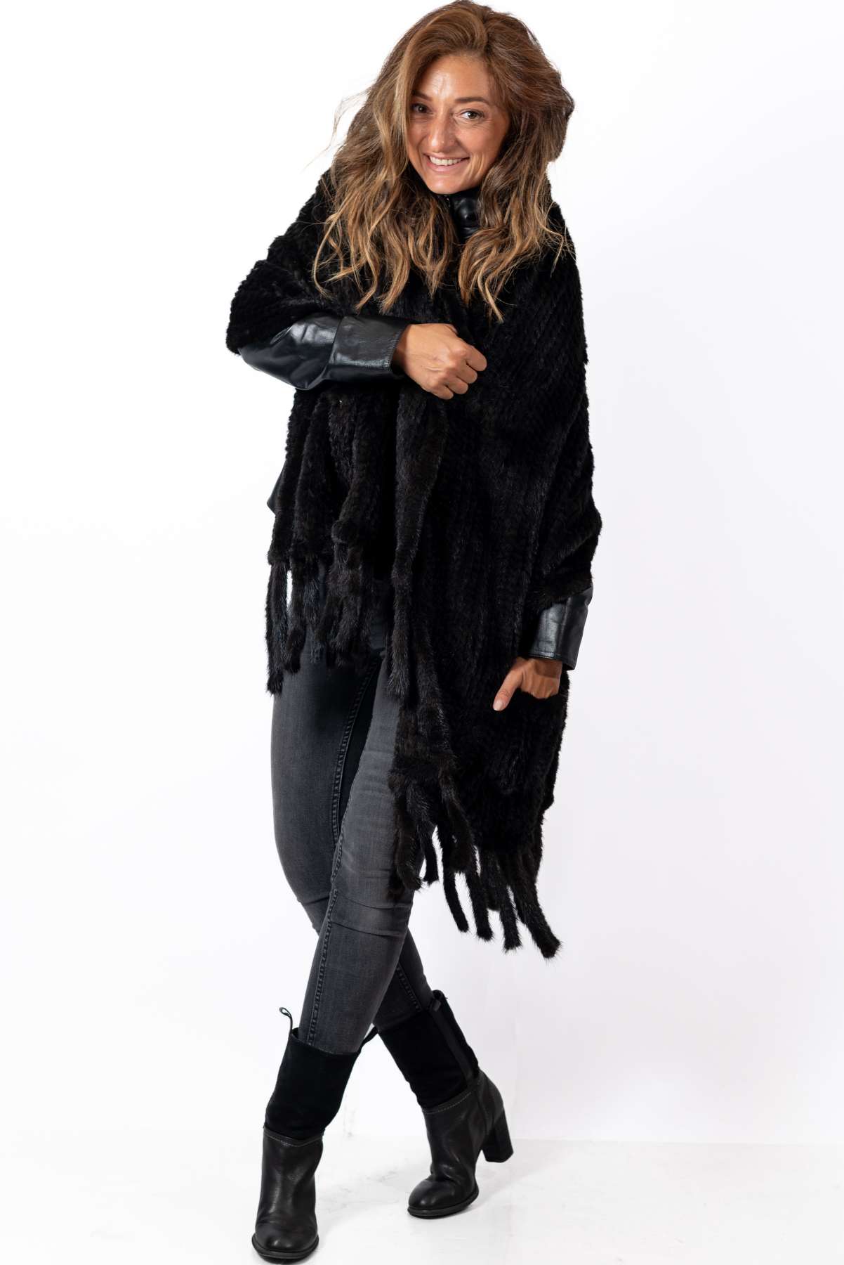 Women's exclusive knitted mink Scarf