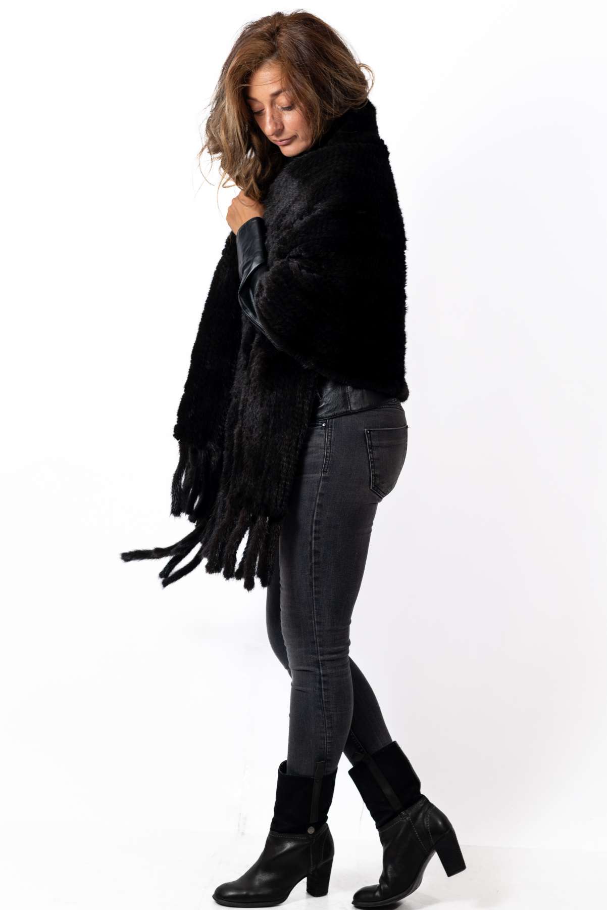 Women's exclusive knitted mink Scarf