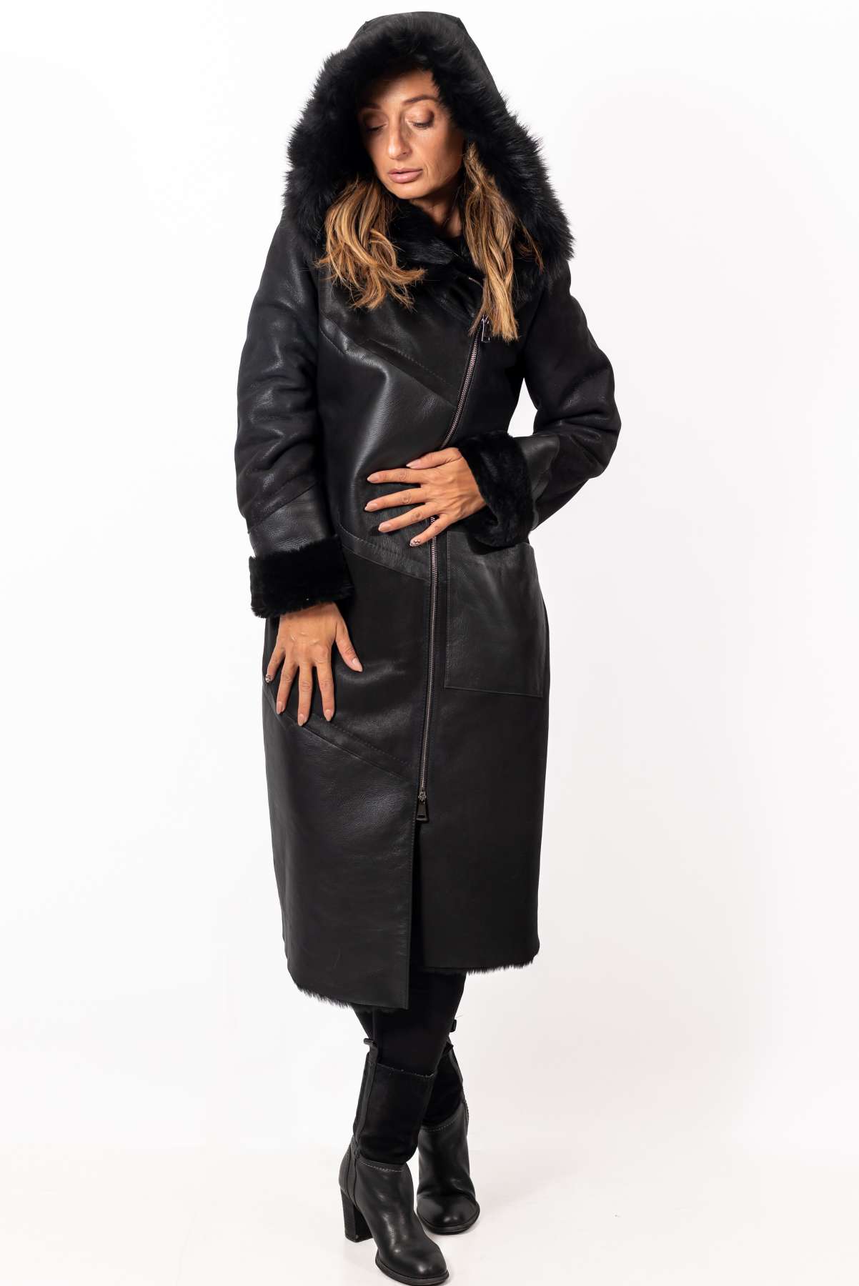 Women's exclusive lambskin coat Aneta
