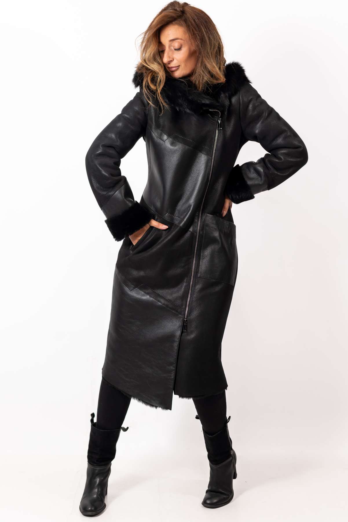 Women's exclusive lambskin coat Aneta