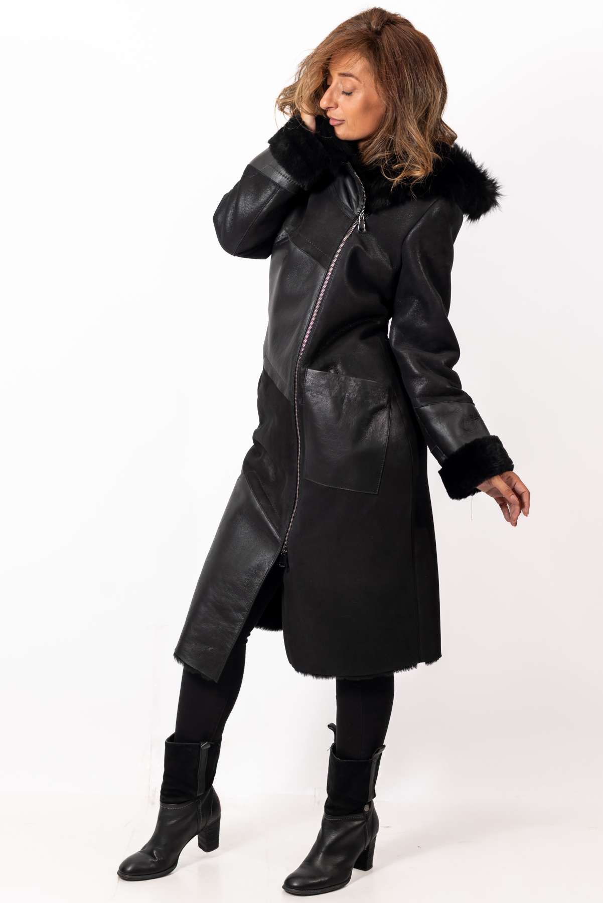 Women's exclusive lambskin coat Aneta