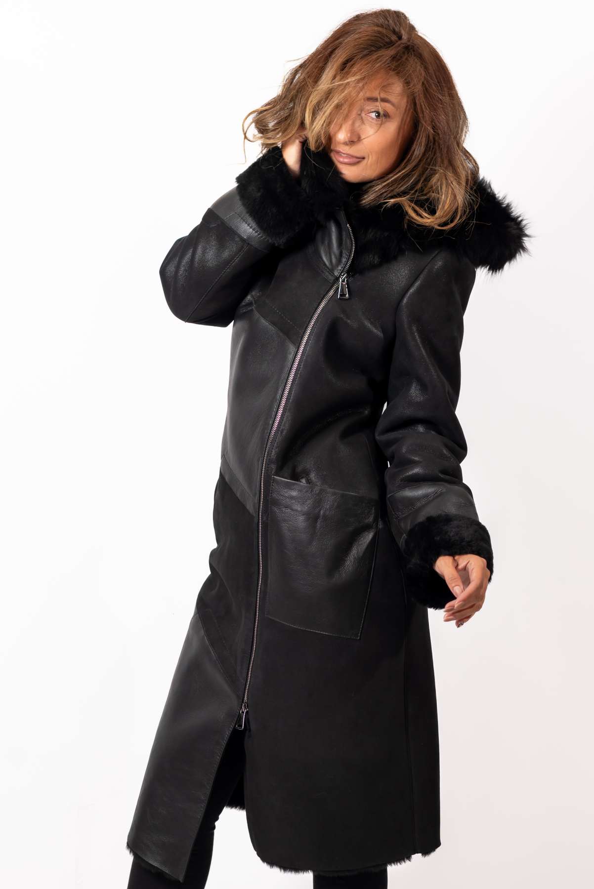 Women's exclusive lambskin coat Aneta