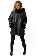 Women's exclusive lambskin coat Borislava