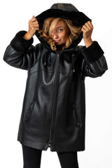 Women's exclusive lambskin coat Borislava