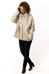 Women's leather coat Velizara