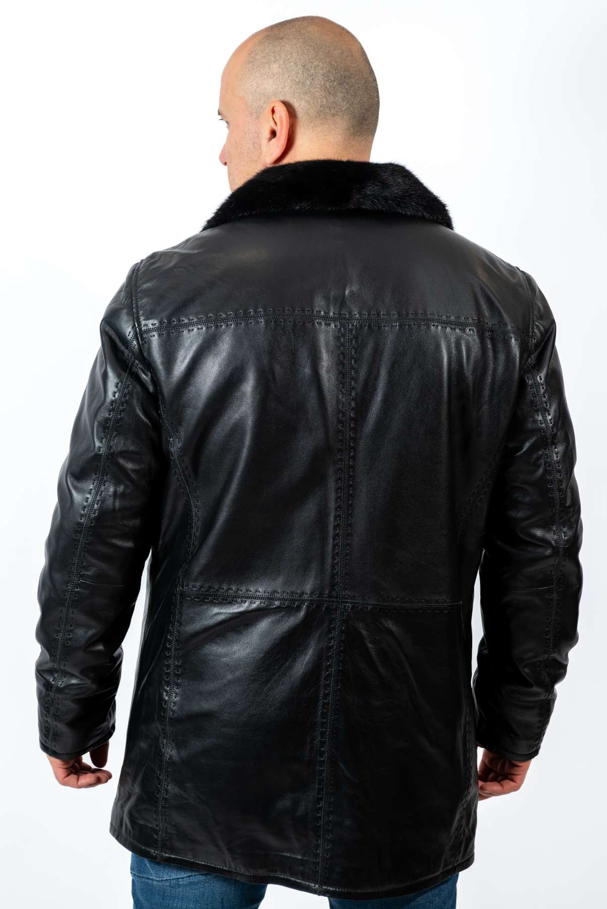 Men's coat Douglas with mink collar