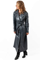 Women's leather coat Elana Grey