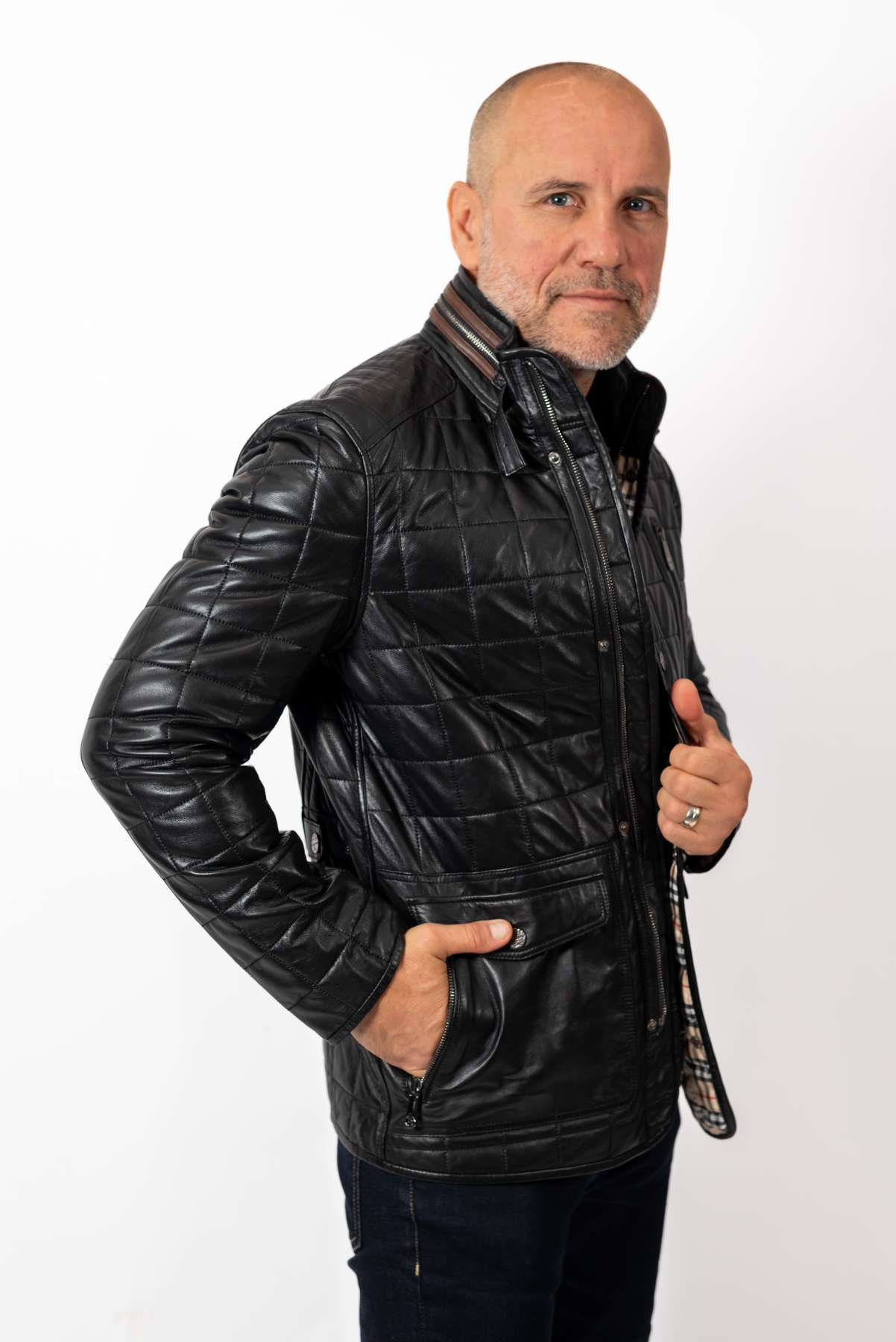 Men's leather jacket Zoran Black