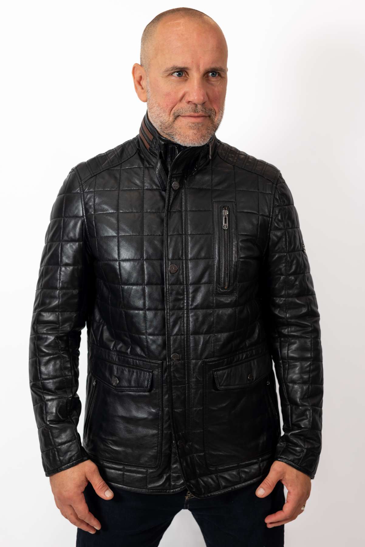 Men's leather jacket Zoran Black