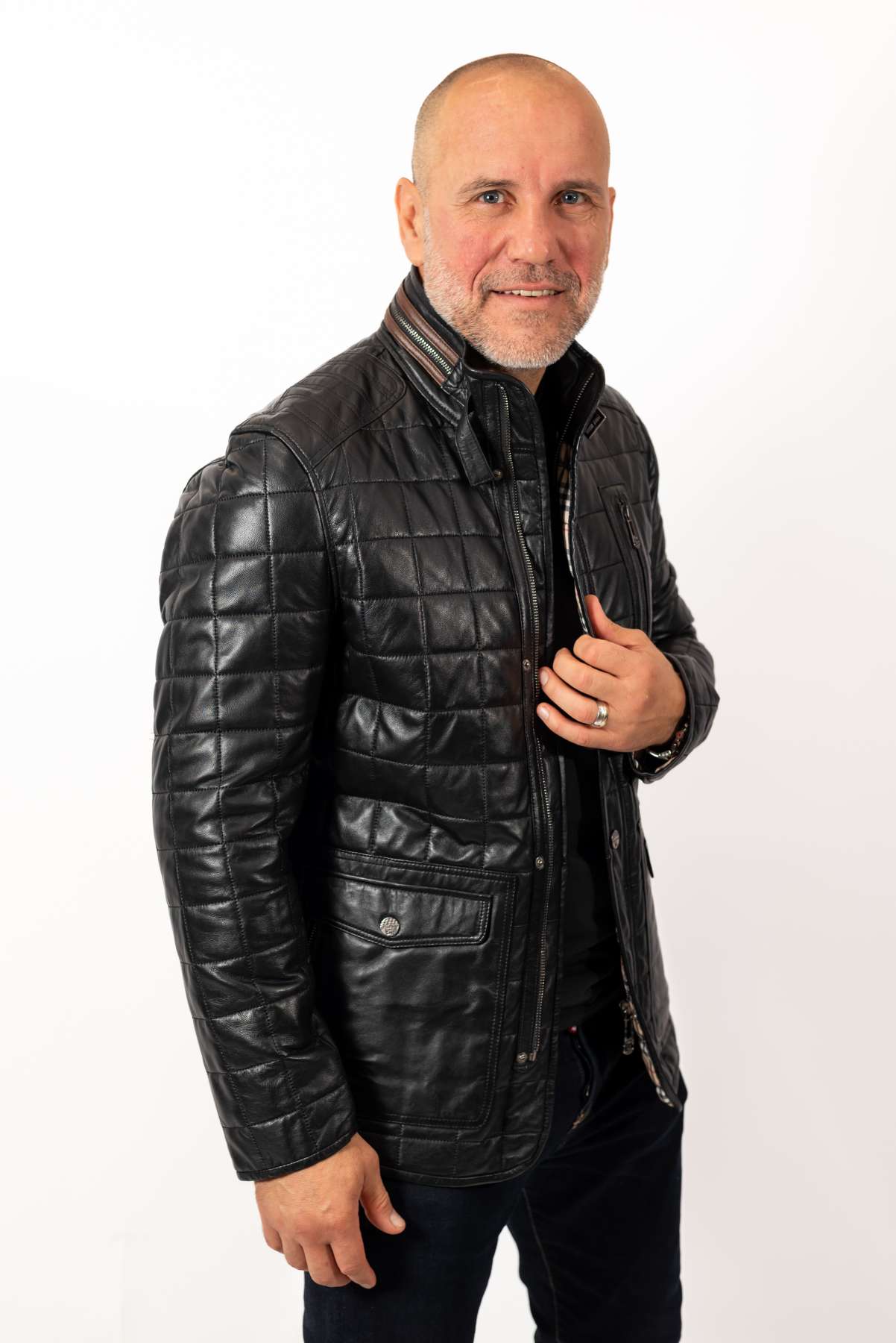 Men's leather jacket Zoran Black