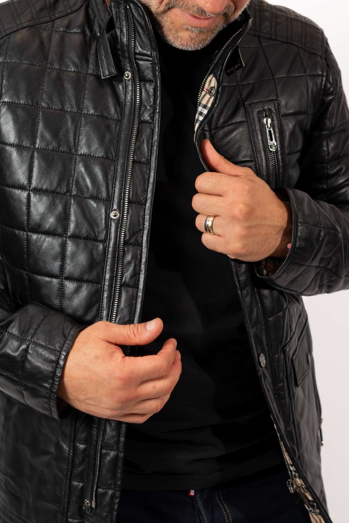 Men's leather jacket Zoran Black