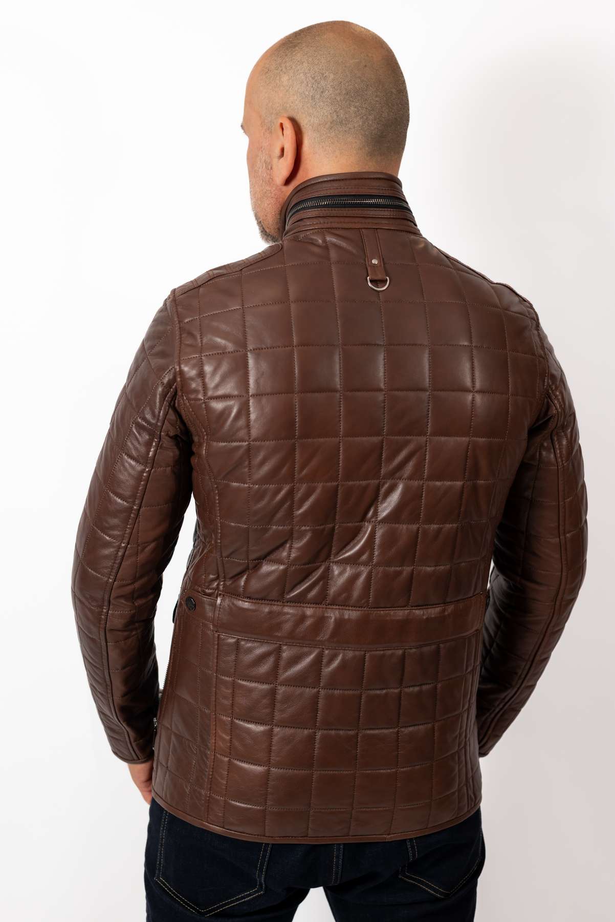 Men's leather jacket Zoran Brown