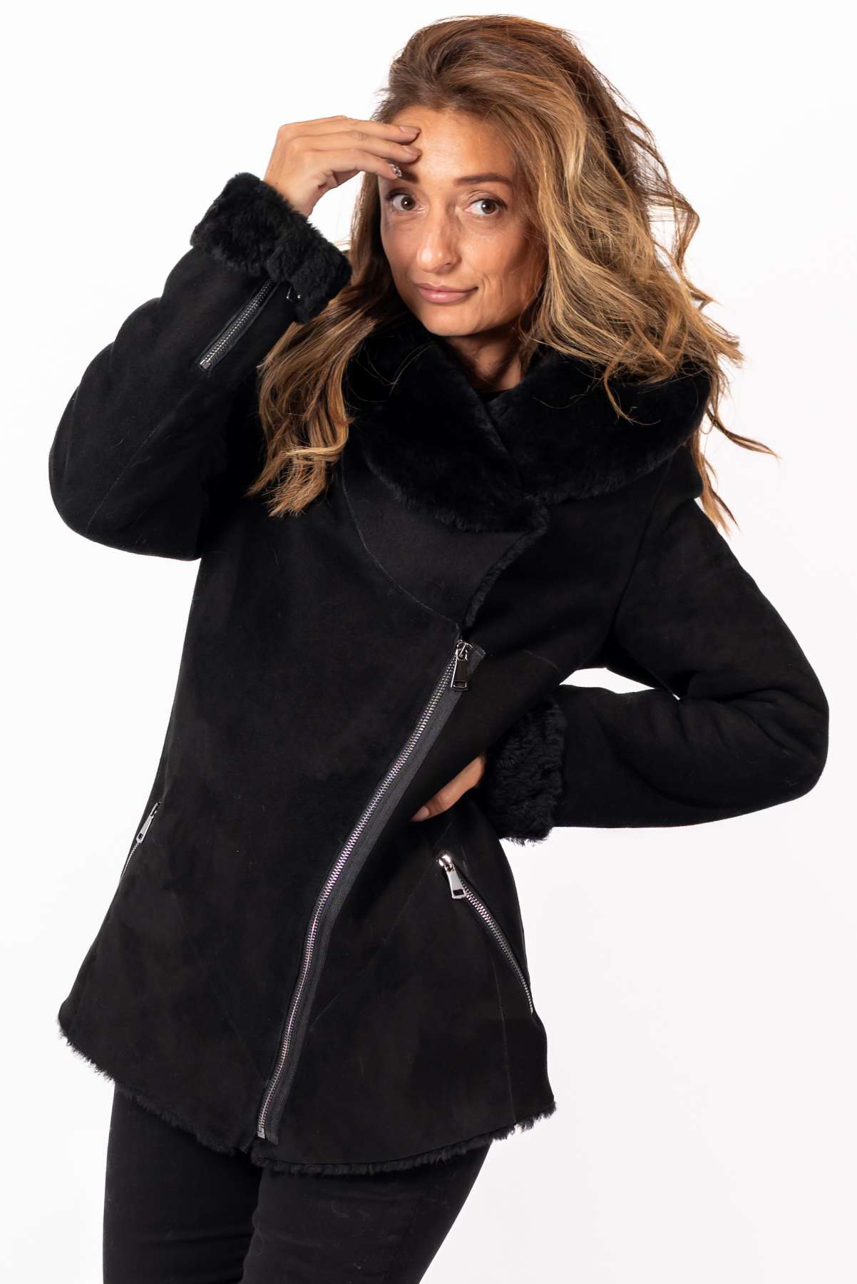 Women's exclusive lambskin coat Veronica Short