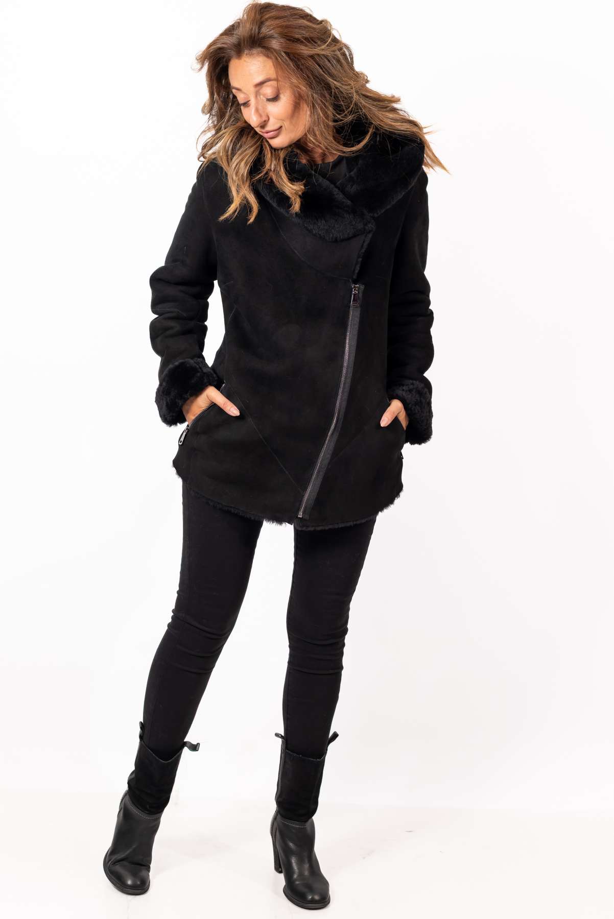 Women's exclusive lambskin coat Veronica Short