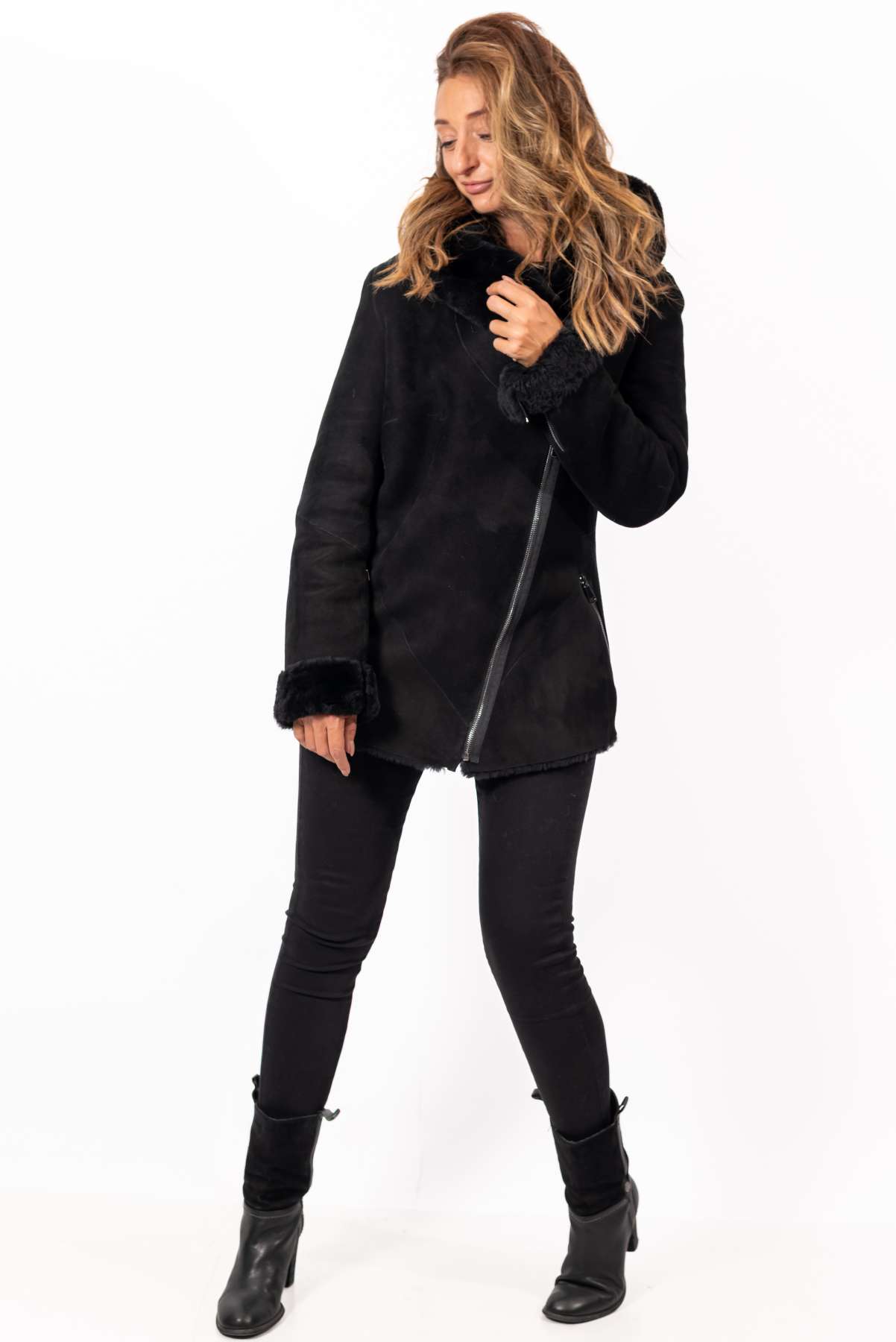 Women's exclusive lambskin coat Veronica Short