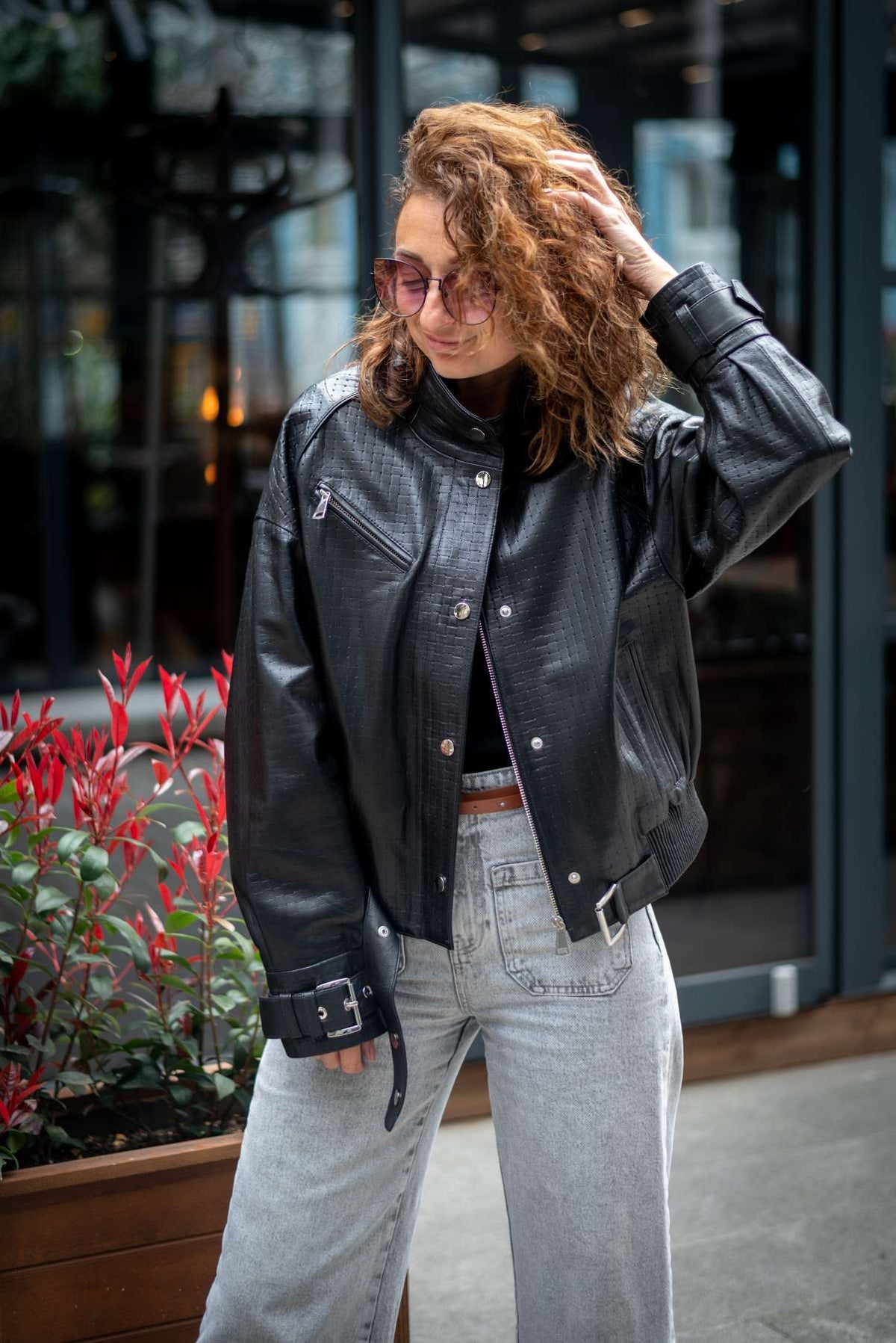 Women's leather jacket Allegra