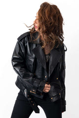 Women's leather jacket Alena Black