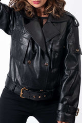 Women's leather jacket Alena Black